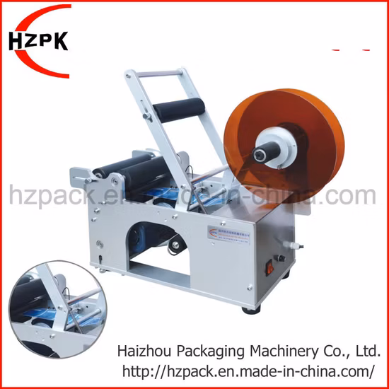 Semi Auto Round Bottle Label Applicator for Packing Machines