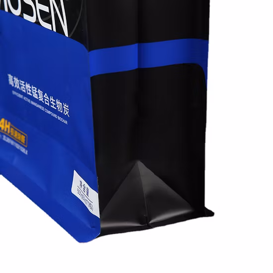 베스트 셀러 스탠드 업 파우치 히트 인감 방습 헤비 듀티 플라스틱 플랫 바닥 바베큐 숯 가방