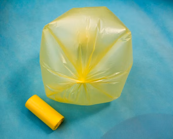 별 물개 바닥이 있는 플라스틱 쓰레기 봉투 플라스틱 쓰레기 봉투 별 물개 비닐 봉투 조끼 손잡이