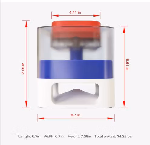 인기있는 애완 동물 대화 형 지능 프레스 식품 공급기 개 재미 먹이 슬라이딩 투명 진공 빨판 기본 식품 저장
