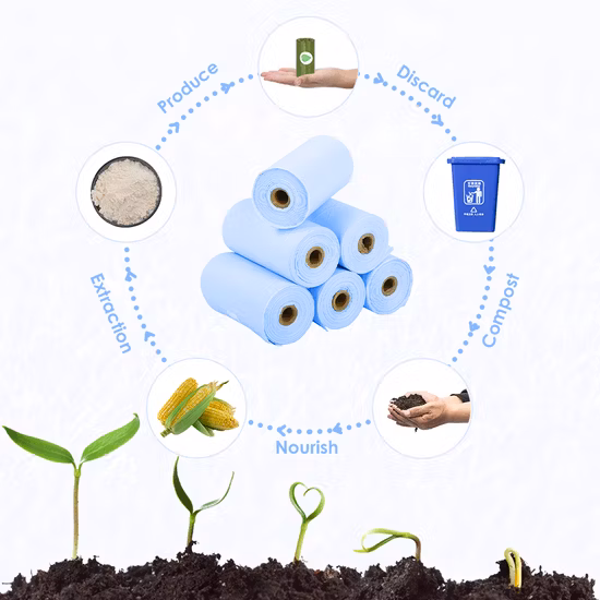 고양이 쓰레기 개 똥 처리 생분해성 옥수수 전분 개 똥 애완동물 똥 봉투
